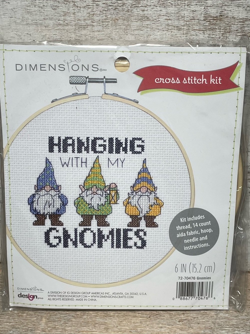 Dimensions Cross Stitch Kit 72-70476 Gnomies 6 in (15.2 cm) Brand New 2024